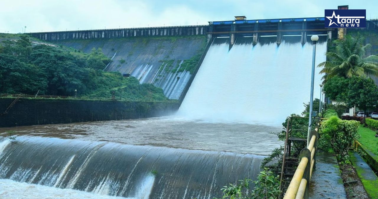 dudhganga river water release dam alert kolhapur